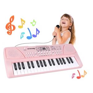 Jouet Piano Clavier pour Enfant Fille de 4 Ans Cadeau d'anniversaire 37 Touches avec Microphone - Jouet Musical pour Tout-Petits de 3 4 5 6 7 Ans - Cadeau pour Fille et Gar&ccedil;on (Blinksy BuyNest Marketshop Kft., neuf)