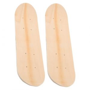DECORNIJIA Planche de Skateboard Vierge DIY Double Face 60 Cm en Bois Naturel 2 Pi&egrave;ces pour Graffiti, D&eacute;coration Personnalis&eacute;e, Activit&eacute; Cr&eacute;ative Gar&ccedil;on et Filles, Pr&eacute;sent Artistique Plein (ZhiLight, neuf)