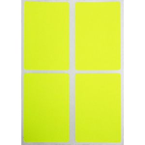 Royal Green - Gommettes Étiquettes Autocollantes Rectangulaires - Jaune Fluo - Environ 7,5cm x 5cm (75mm x 50mm) - 50 Feuilles - Paquet de 200 (RoyalGreenMarketEU, neuf)