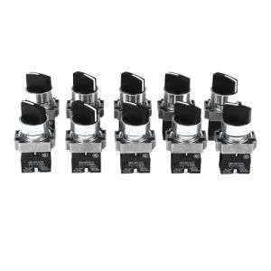 10 Pièces 22mm Sélecteur Autobloquant 2 Positions Bouton Interrupteur Rotatif Sélecteur Rotatif (Kerindas, neuf)