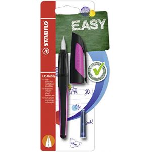 STABILO Stylo-plume ergonomique Easybuddy pour gaucher Noir/magenta (M & L France, neuf)