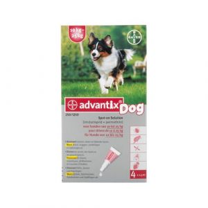 Advantix Chien Moyen - 10 à 25 kg - 4 pipettes (ParapharmaQuiet, neuf)