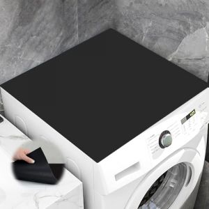 Housse Machine a Laver 60×60 cm, Housse de Protection Dessus Machine à Laver Découpable pour Machine à Laver Ou Sèche-Linge, Housse de Machine à Laver Noir (CEANNA, neuf)