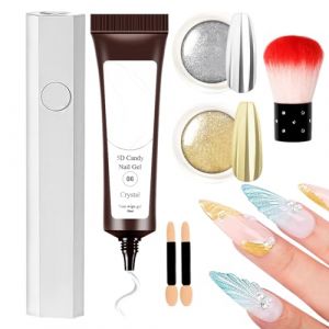 Gel pour Ongles 5D - Pâte Modelante Pour Ongles | Gel de Sculpture 5D Non Collant pour Femmes Filles Salon Maison Mariage Quotidien Fête Cérémonie Formelle (Meimstram, neuf)