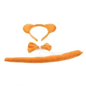 Gatuida Set Costume Ours Marron pour Cosplay avec Oreilles Queue et Nœud Accessoires Confortables pour Fête et Jeu de Rôle Halloween Adultes et Garçon Fille (Brandon Zou, neuf)