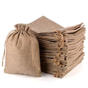 CLTPY 30 sacs cadeaux en toile de jute 20 * 30cm avec cordon de serrage Sac de No&euml;l en toile de jute, pochette pour bonbons et biscuits pour les enfants lors des f&ecirc;tes de fin d'ann&eacute;e (CLTPY, neuf)