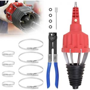 Flydida &Eacute;carteur de manchettes d'essieu &agrave; air comprim&eacute; - Outil de montage - C&ocirc;ne de montage 20-120 mm - Avec soufflet universel - Pince de serrage et collier de serrage - Collier de serrage (XUNMENGYUN, neuf)