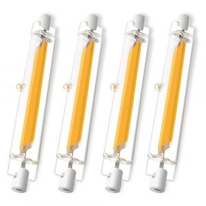 Hsientpe Ampoules LED 78mm,Ampoule LED Dimmable,LED R7S 78mm 10W &Eacute;quivalent &agrave; Ampoule Halog&egrave;ne 78mm 100W, Sans Scintillement,Blanc Chaud 3000K 1000LM,AC 220-240V,&Eacute;clairage &agrave; Faisceau 360&deg;, Lot de 4 (Hsientpe EU, neuf)