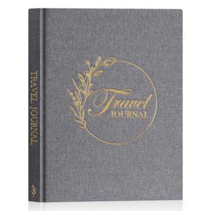 Lanpn Journaux Journal de Voyage Cahier Voyage, Livre de Voyage Carnet de Notes a Remplir Personnalisé, Carnet Souvenir Voyage Accessoires Agenda Cadeaux pour Voyageur Femmes Hommes (Gris, 110 Pages) (BILLIONRVL, neuf)