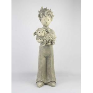 Vidroflor Pierre Artificielle Le Petit Prince - Prince avec Mouton © Antoine de Saint-Exupéry, Petit, Léger, Remplissable, Résistant aux intempéries (Vidroflor, neuf)