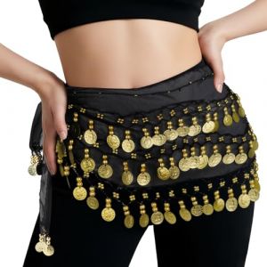 DAOOZHU Ceinture Danse Orientale Femme, Écharpes de Hanche, Ceinture Danse pour avec 98 Monnaie Accessoire, Écharpes de Hanche (DAOOZHU, neuf)