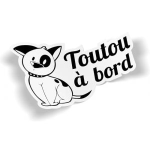 SC ® - Sticker/Autocollant - Toutou à Bord - Modèle Unique - Fabrication Française (S-C, neuf)