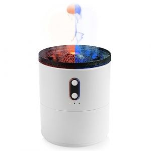 Diffuseur d'Ar&ocirc;me Flamme Volcan Humidificateur: Diffuseur de Parfum Am&eacute;lior&eacute; de 450ml Fonction d'Arr&ecirc;t Automatique Diffuseur de Flamme d'Air Spray Humidificateur de Brume de M&eacute;duse Flamme (shannaUK, neuf)