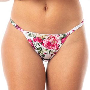 Satini Mesdames Belle Satin Culotte Bikini (Floral Rose Ivoire, XXL) (BlackButterfly Clothing, neuf)