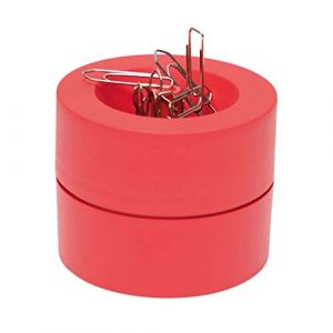 MAUL distributeur de trombones MAULpro Eco | &Oslash;7,3x6cm | Organiseur de bureau pour trombones | Rangement bureau en 85% de plastique recycl&eacute; | 15 trombones inclus | Boite trombone &eacute;l&eacute;gant | Rouge (Stock Bureau Maison Bien-&ecirc;tre, neuf)