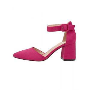 Rio Fiore Escarpins, Escarpins à Talons, Chaussures à Bride Cheville, Fuchsia, 7 cm Talon Bloc, Textile, Femme Escarpins, Р1877-Ф0142-36 (Fuchsia 41 EU) (United Brands, GmbH, neuf)