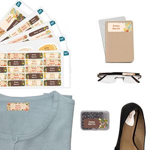 Pack 180 &Eacute;tiquettes EHPAD Personnalis&eacute;es - Marquage Linge V&ecirc;tements et Objets de Seniors - Autocollantes/Thermocollantes - Liberty (LUDILABEL, neuf)