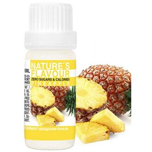 ALPHAPOWER FOOD Arôme alimentaire naturel ananas I liquide - gouttes aromatisantes et édulcorant sans sucre, 1x10ml goût délicieux, vegan liquid sweetener Flavour Drops, Flavdrops (ALPHAPOWER FOOD, neuf)
