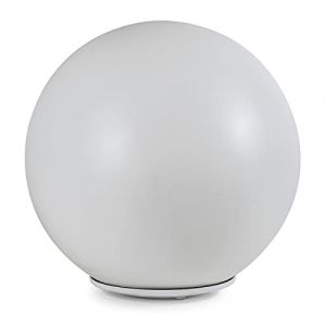 Lampadaire de jardin boule 40 cm OPAL polyéthylène + base E-27 (EXTRUMOL, neuf)