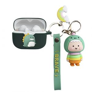 SKPY Coque pour JBL Tune 230NC TWS, Cartoon Cartoon Dinosaure Cartoon Cartoon Cartoon Silicone Protective Tune 230NC TWS Case avec porte-clés et pendentif, 3C-JT-086600 (MAGICAPLANET eu, neuf)