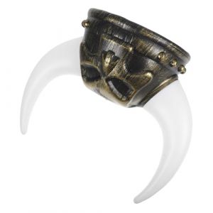 MUCKLILY Chapeau Des Romains Chapeau De Carnaval Cosplay Casque Viking Avec Cornes Casque De Costume Viking Costume De Casquette Bouchons En Corne De Boeuf Doré Plastique (Senike, neuf)