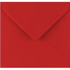 Lot de 50 enveloppes carrées colorées pour cartes de vœux, invitations de mariage, travaux manuels - Rouge - 155 x 155 mm (Clearance outlet 2020, neuf)