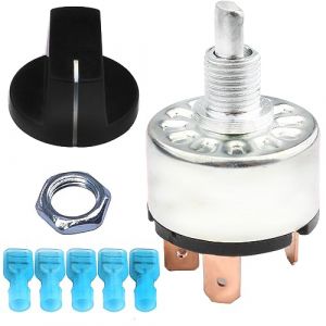 RUNCCI-YUN Commutateur rotatif Commutateur de transfert 4 positions 3 vitesses 16A-125V/12A-250V sélecteur de vitesse de chauffage du ventilateur avec bouton (RUNCCI-YUN, neuf)