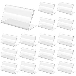 Pamtns Porte Etiquette Prix 40 Pièces Porte-étiquette Transparent Support d'Affichage de Prix en Acrylique Porte-Cartes Étiquette de Prixclair Mini Affichage du Signe pour Bureau Magasin Rayons (Pamtns, neuf)