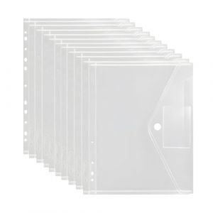 ORAGKE Lot de 30 Pochettes Plastique A4 Transparentes - Pochette Rangement Perforées avec Fermeture Scratch, 11 Trous, Poche à Étiquette - Enveloppe a4 pour Bureau, École, Organisation de Documents (BLUE EDELWEOSS S.R.L., neuf)