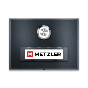Metzler&reg; sonnette ext&eacute;rieure avec plaque nominative interchangeable et bouton LED IP67 anthracite RAL 7016 &ndash; inox bross&eacute; durable &ndash; montage facile &ndash; 10 ans de disponibilit&eacute; des pi&egrave;ces d&eacute;tach&eacute;es (Metzler GmbH, neuf)