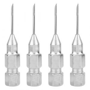 Gosknor 4 Pi&egrave;ces Raccords de Graissage &agrave; Pointe d'Aiguille, Fer Pointe d'Aiguille de Pistolet &agrave; Graisse Outil de Montage de Graisse pour Espace &Eacute;troit et Trou Profond en M&eacute;tal (Beisong, neuf)