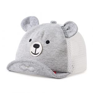 Pesaat Mignon Ours Bébé Casquette Printemps été Chapeau pour Enfant Coton Soleil Casquette Garçon Fille de 3 à 18 Mois (Gris en Filet, 3 à 18 Mois) (Pesaat Market, neuf)