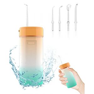 Hydropulseur Jet Dentaire Portable, DDKJ Hydropulseurs Sans Fil Irrigateur Oral avec 4 Buses &agrave; Jet, IPX6 Etanche, 4 Modes(Doux/Fort/Puls&eacute;/d'action Ponctuelle), R&eacute;servoir d'eau 160ML) (kuaixing, neuf)