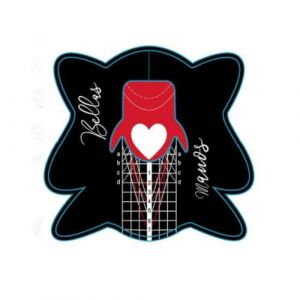 Bellas Manos Lot de 300 moules &agrave; ongles adh&eacute;sifs pour extensions de vernis gel et acrylique, noir (BELLAS MANOS, neuf)