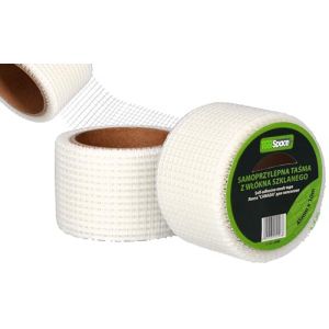 ToolSpace Bande Placo 4,5 cm x 10 m - Ruban de Fibre Verre avec Toile pour Plaques Plâtre - Vande Fibree Auto-Adhésif pour Joint Fissure Mur - Tissu Grillagée pour Fissure Réparation Trous Enduit (ToolSpace, neuf)