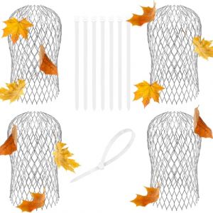 Zorplex Lot de 4 Protection de goutti&egrave;re, Crapaudines Extensibles en Alliage d&rsquo;Aluminium, Protection Anti-Feuilles et D&eacute;bris pour Tuyaux de Descente &Oslash; 3 &agrave; 15 cm, Installation Facile et Durable (4) (REMAKE HOPE LIMITED, neuf)
