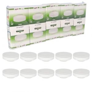 JANDEI - 10 ampoules LED GX53 9 W (&eacute;quivalent &agrave; 75 W), 900 lumens. Parfait pour les maisons, les chambres, les salons et les couloirs. Dimensions : 74 x 28 mm. (4200K blanc neutre) (Jandei Led, neuf)