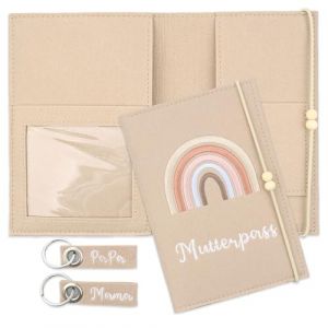 KMANGMAN 1 Pièce Étui de Protection pour Carnet de Maternité,Étui pour Passeport de Maternité en Feutre,Pochette pour Carnet de Maternité,Cadeau Naissance Personnalisé,avec Compartiment(Kaki) (GZXIRUI-SHOP, neuf)