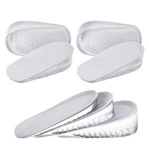 URAQT 2 Paire de Hauteur Augmentation Semelles, Semelles de Talon D'augmentation de La Hauteur, Augmentation de la Semelle Elastique de la Chaussure pour femme (S, hauteur: 3.5cm, Blanc) (Cinye, neuf)