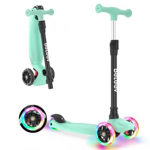 BELEEV A3 Trottinette Enfants 3 Ans, 4 Guidon R&eacute;glable en Hauteur, Roues Lumineuses en PU, Scooter &agrave; 3 Roues Deck Extra-Large et Antid&eacute;rapant Trotinette pour Enfant de 3-12 Ans pour Filles Gar&ccedil;ons (MeiShangStore, neuf)