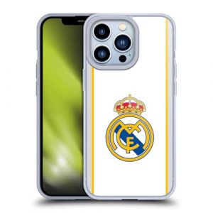 Head Case Designs sous Licence Officielle Real Madrid CF Blanc Badge Coque en Gel [Protection de Qualit&eacute; Militaire] Compatible avec Apple iPhone 13 Pro Et Compatible avec MagSafe (eCell, neuf)