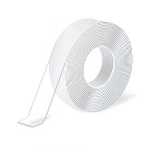 Acual Ruban Adh&eacute;sif Double Face Extra Fort Transparent, Nano Tape Lavable R&eacute;utilisable Multi-Usages sans Traces, ni Clou ni Vis, pour Maison Bureaux Tableau Decoration Murale (2 mm &times; 2 cm &times; 5 m) (ZUNSO, neuf)