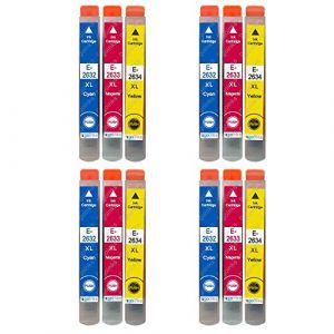4 Go Inks Ensemble de 3 Cartouches d'encre &aacute; remplacer Epson T2636 (26XL S&eacute;ries) (C/M/Y) Compatible/non-OEM pour Epson Expression Premium Imprimantes (12 encres) (Msi77, neuf)