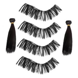 WRITWAA Perruques de Poupée 15Cm Lot de 6 Extensions Cheveux Raides DIY Fournitures Artisanat pour Poupées Naturelles pour Garçon et Filles (Saieli, neuf)