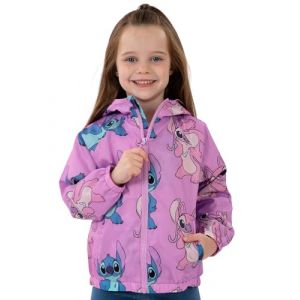 Disney Stitch Veste, Imperm&eacute;able Fille Lilo Et Stitch, Manteau De Pluie Fille, Imperm&eacute;able Enfant Angel, Violet 9-10 Ans (Character FR, neuf)