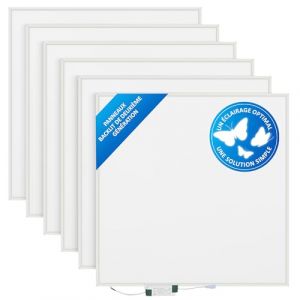 6 x Plafonnier LED 60x60 - Panneau LED Blanc neutre 4000lm Dalle LED Encastrable Luminaire Faux Plafond Pave Carre (Lumi&egrave;re blanche neutre 4000K) (WRElektro, neuf)