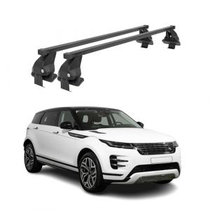 Barres Transversales Menabo Compatible avec Range Rover Evoque 2018-2024 Noir (Autopieces-online, neuf)
