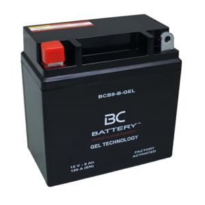 BC BATTERY Batterie de d&eacute;marrage pour moto avec GEL 12V 9Ah BCB9--GEL Moto&Scooter, sans entretien, scell&eacute;e, pr&eacute;charg&eacute;e, similaire &agrave; YB9-B (ncdm2000sas, neuf)