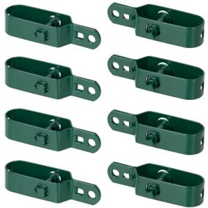 Vigormat Tendeur de fil en métal plastifié pour clôture, maille, séchoir à linge, pour poteaux de jardin (vert, 8 pièces) (Vigormat, neuf)