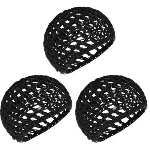 Gjinxi Lot de 3 filets &agrave; cheveux pour femme - Bonnet en maille boucl&eacute;e et raide - Bonnet de s&eacute;chage pour perruque - Filet &agrave; cheveux &agrave; coudre - Accessoires de bain - Bonnet de douche (HocusOctopus, neuf)
